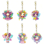 Ironing Beads - Diamond Dot Painting Keyring Kit Set - Fairies - 6 Pack