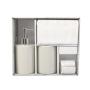 Bathroom Set Of 3PCS Contains Soap Dispenser Toothbrush Holder And Peva Shower Curtain Including 12 Pp Hookscream