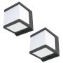 MINI Outdoor Home Security LED Solar Light Modern Design Set Of 2