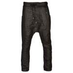 Eyelet Detail Leatherette Harem Pants - Black S m