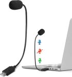 MINI USB Microphone For Laptop External Desktop Computer Small MIC Condenser Portable MIC With Gooseneck & Mute Button Compatibl
