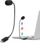 MINI USB Microphone For Laptop External Desktop Computer Small MIC Condenser Portable MIC With Gooseneck & Mute Button Compatible With PC And Mac