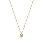 Gold Orb Drop Pendant Necklace