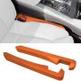 Car Seat Gap Filler 2 Pack In Between Car Seat Catcher Orange Car Accessories Interior Seat Gap Fillers With Seat Belt Holes Car Gap