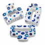 3 Piece Evil Eye Hair Clip Set - Acrylic Claw Clips For Women