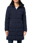 Calvin Klein Women's Hooded Long Puffer Coat Warm Quilted Winter Jacket Navy M