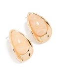 Goldair Gold Pink Beaded Pear Stud Earrings