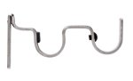 25 Mm Curtain Rod 20 Mm Double Metal Bracket Brush Silver 1