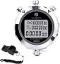 Stopwatch Timer Digital Stop Watch With 0.01SECOND Timing Metal 10 Lap Memory Rolilink Large Dispaly Alarm Clock For Coach Sports Running Marathon