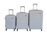 Smte 3-PIECE Travel Luggage Suitcase Set-stylish And Convenient-cream White With Keychain