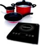 Mellerware Capri - Induction Cooker And Pot Pack 5 Piece Set 1800W Black