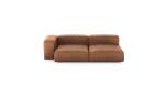 Two Module Chaise Sofa - Leather - Brown - 241CM X 136CM