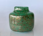 Green Gold Flecked Glass Vase – 25X14