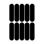 Aeaocvo 10 Pcs Black Reflective Tape Waterproof Bike Reflectors Reflectors For Night Riding For Motorcycles Scooters Bike Helmet