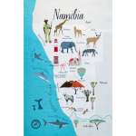 Map Of Namibia Tea Towel