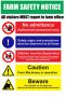 Farm Safety Notice All Visitors Must Report To Farm Office 60X80CM Sign.