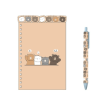 A5-SIZE Double-coil Notebook And Pen Set Everyday Writing Companion