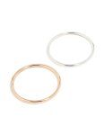 Mixed Metal Smooth Bangles 2-PACK