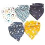 5 Pack Baby Bibs - Blue