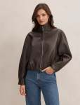 Julia Pu Funnel Neck Jacket - 16 Chocolate