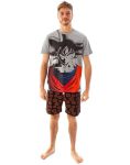 Dragon Ball Z Pajamas For Mens Goku Character Short Sleeve Grey T-Shirt With Short Or Long Leg Options Anime Merchandise Xx-larg
