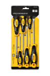 6-PIECE Screwdriver Set Black & Yellow Handles