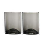 Glasses In Smoky Grey black: Wave - Set Of 2 Tumblers
