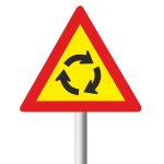 Traffic Circle Temporary Road Sign TW201