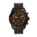 Fossil Bronson Chronograph Brown Croco Leather Men's Watch FS5713