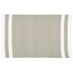 Dhurrie Tabby Grey With White Stripe Mat - Bat Mat - 60 X 90 Cm