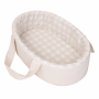 Newborn Carry Cot Gingham Big Beige Check Print Portable Baby Bassinet