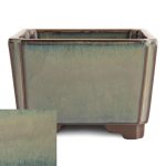 Japanese Glazed Square Container 100 X 100 X 70MM - Hiwa