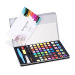 Solid Pearl Watercolor Paint Set - 60 Colors With Watercolor Papers 8PCS