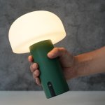 Ilovinit Outdoor Mushroom Table Lamp Rechargeable Cordless Lamps For Patio Waterproof Portable Battery Operated Lamp With USB Ch