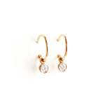 The Aether Charm Sleepers Lab Grown Diamonds Yellow Gold - 1.5CM Rose Gold