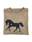 Horse Print T-Shirt Khaki Xxlarge HTS16