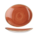Churchill Spiced Orange Oval Plate 19.2CM Set Of 12