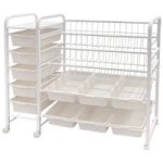 Kids 5-TIER Shelve Bookshelf Toy Storage Organiser 11 Plastic Bin