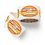 Oval Roll Stickers