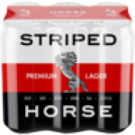 Striped Horse Premium Lager Beer Cans 6 X 500ML