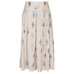 People Print Pleated Skirt - Cream Free