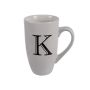 Mug - Household Accessories - Ceramic - Letter K Design - White - 5 Pack