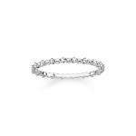 Ring Dots With White Stones - 54