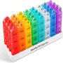 1PC Monthly Pill Organizer 4 Times A Day One Month Pill Box Organizer 30 Day 31 Day Pill Case With 32 Portable Compartments For