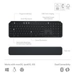 920-011614- Logitech Mx Keys S Perfomance Combo: Mx Master 3S Mx Keys S & Mx Palm Rest- Graphite