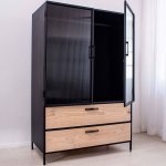 Reeded Glass Wardrobe The Hometopia