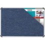 Parrot Bulletin Board Ribbed Aluminium Frame 900X600MM - Denim