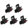 IR-40T 5 Pack Calculator Printer Ribbons Ink Roller - Black & Red