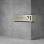 House Number & Mailbox D03 - 300H X 300D X 1000W Matt White Cool White