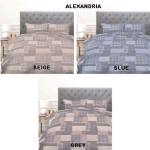 Simon Baker Alexandria Printed Duvet Set Various Colours & Sizes - Beige King 230CM X 220CM +2PILLOWCASE 45CM X 70CM